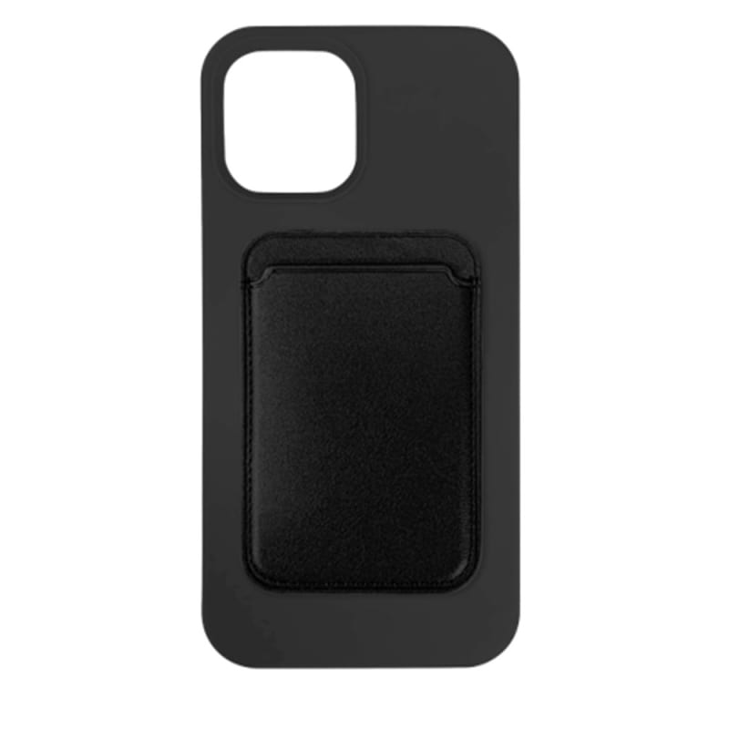 Cleanskin Silicon Case with Magnetic Card Holder For iPhone 13 (6.1") - Black