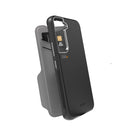 EFM Monaco Leather Wallet Case Armour with D3O 5G Signal Plus For Samsung Galaxy S22+ (6.6) - Black/Space Grey