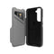 EFM Monaco Leather Wallet Case Armour with D3O 5G Signal Plus For Samsung Galaxy S22+ (6.6) - Black/Space Grey