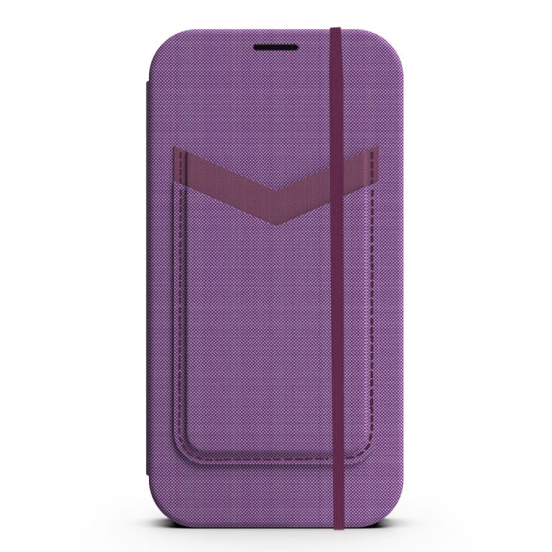 EFM Miami Leather Wallet Case Armour with D3O For iPhone 13 (6.1") - Violet Hue