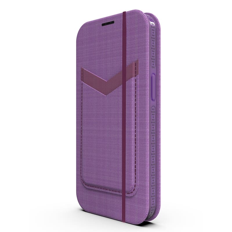 EFM Miami Leather Wallet Case Armour with D3O For iPhone 13 (6.1") - Violet Hue