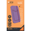 EFM Miami Leather Wallet Case Armour with D3O For iPhone 13 (6.1") - Violet Hue
