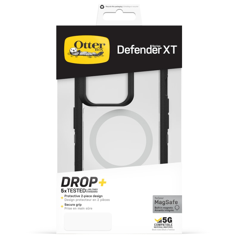 Otterbox Defender XT Clear MagSafe Case For iPhone 14 Pro (6.1") - Black Crystal