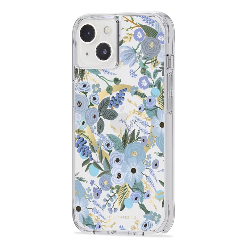 Case-Mate Rifle Paper Case - MagSafe For iPhone 14 (6.1") - Garden Party Blue