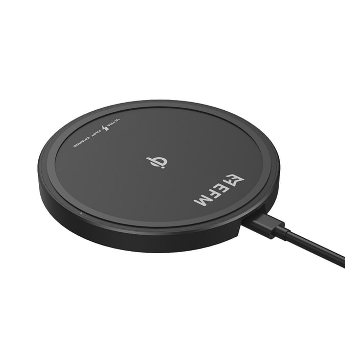 EFM 15W Wireless Charge Pad With USB to Type-C Charge Cable