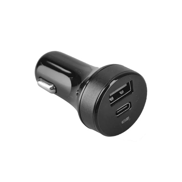 Cleanskin 27W Dual Car Charger and Qualcomm Quick Charge 3.0 USB Port Black