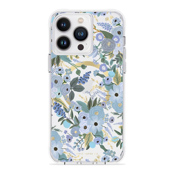 Case-Mate Rifle Paper Case - MagSafe For iPhone 14 Pro Max (6.7") - Garden Party Blue