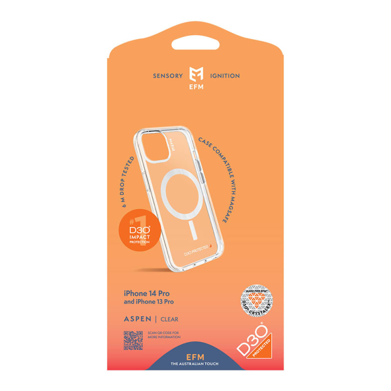 EFM Aspen Case Armour with D3O Crystalex For iPhone 13 Pro (6.1")/iPhone 14 Pro (6.1")
