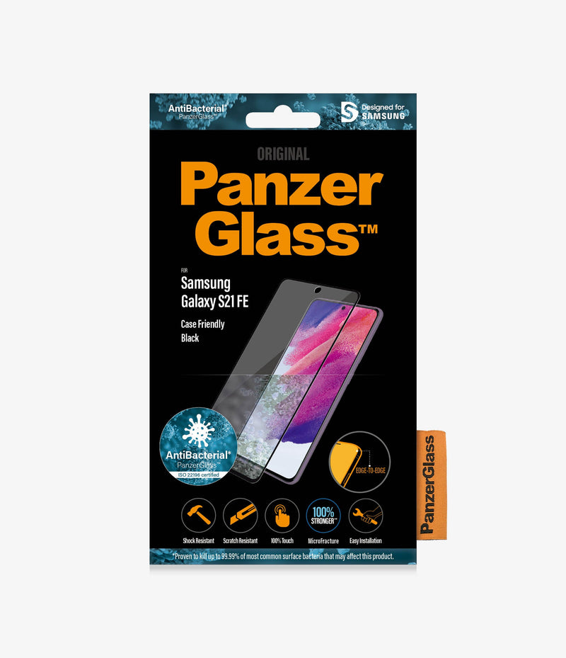 PanzerGlass Tempered Glass for Galaxy S21 FE Case Friendly - Black