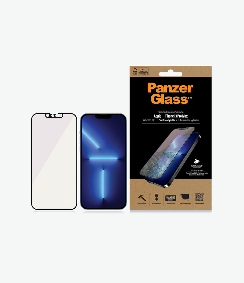 PanzerGlass Ultra Wide Fit Anti Blue light wAli for iPhone 13 Pro Max