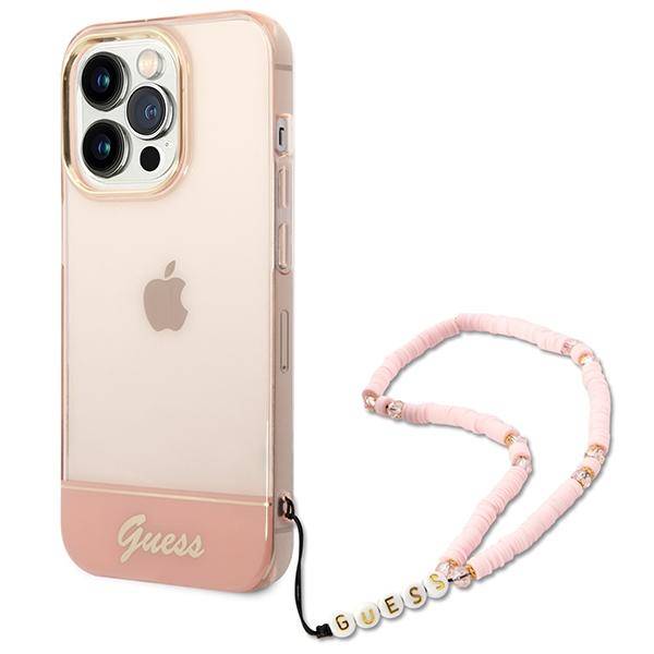 GUESS Double Layer Case with strap for iPhone 14 Pro