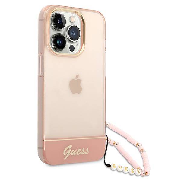 GUESS Double Layer Case with strap for iPhone 14 Pro