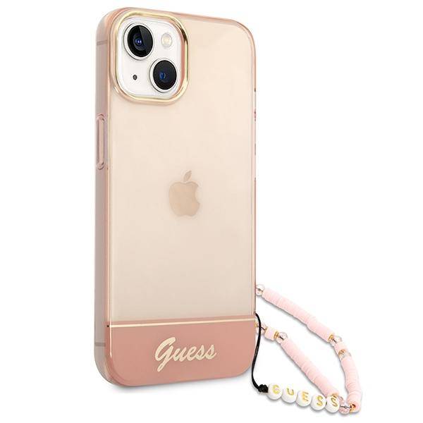 GUESS Double Layer Case with strap for iPhone 14 Plus